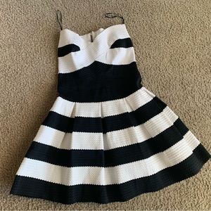 Black & White Flare Dress
